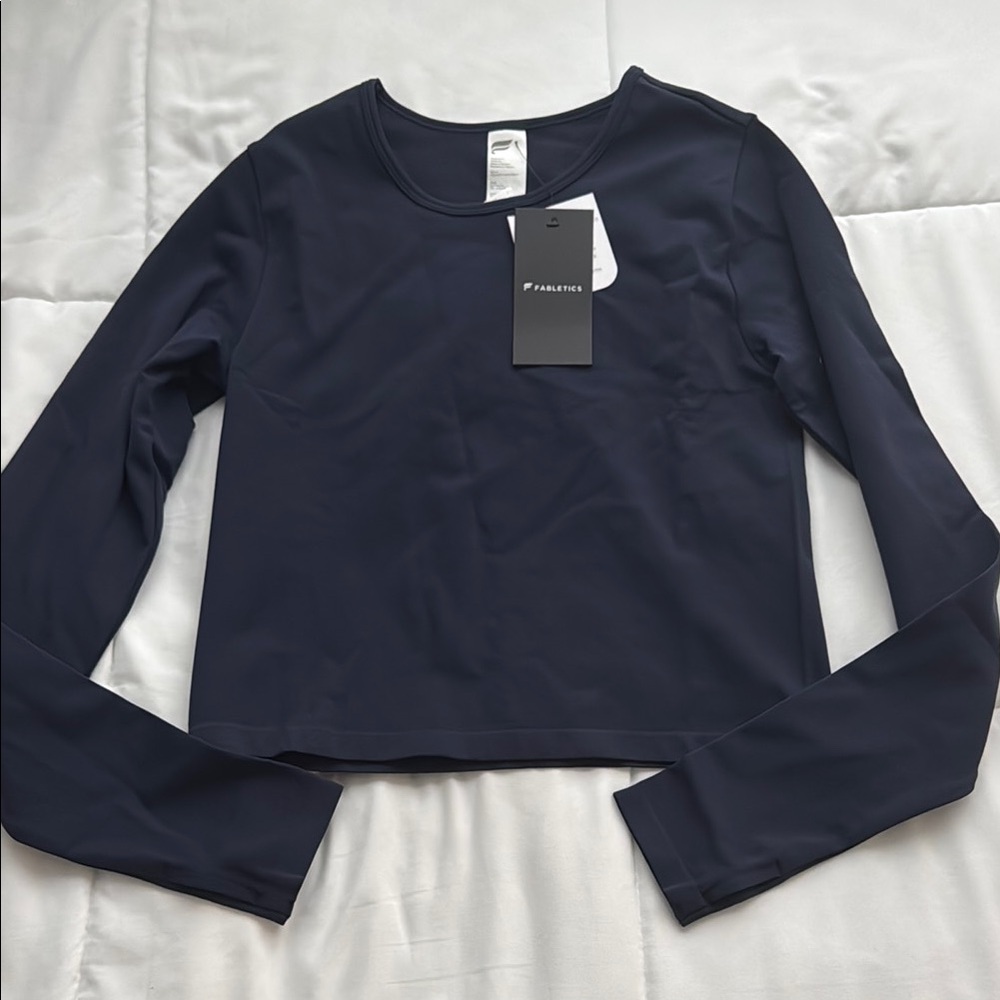 NWT Fabletics Navy Long Sleeve Top